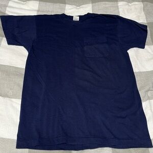 Vintage 90s Fruit of the Loom Golden Blend Single Stitch Pocket Shirt USA Large